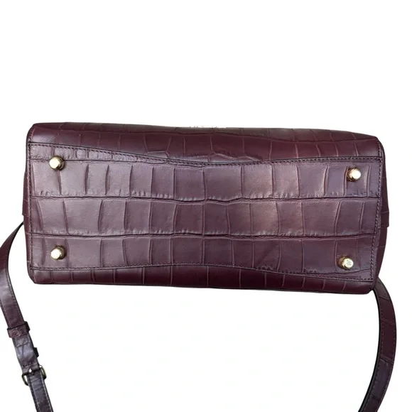 Coach Blake Carryall Satchel Shoulder Bag Burgundy Leather - Picture 12 of 17